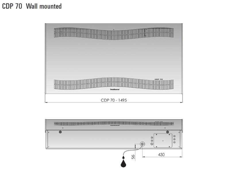 InAir CDP IA70 Wall-Mounted Dehumidifier