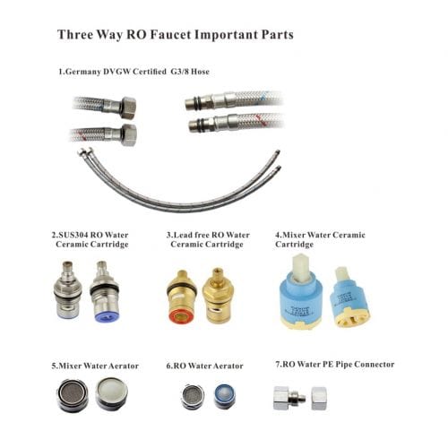 Osmio Bella 304 Stainless Steel 3-Way (Tri-flow) Kitchen Tap
