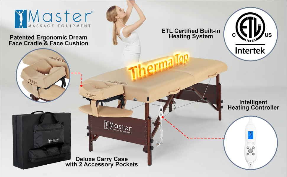 Master Massage 71cm DEL RAY Portable Massage Table Package