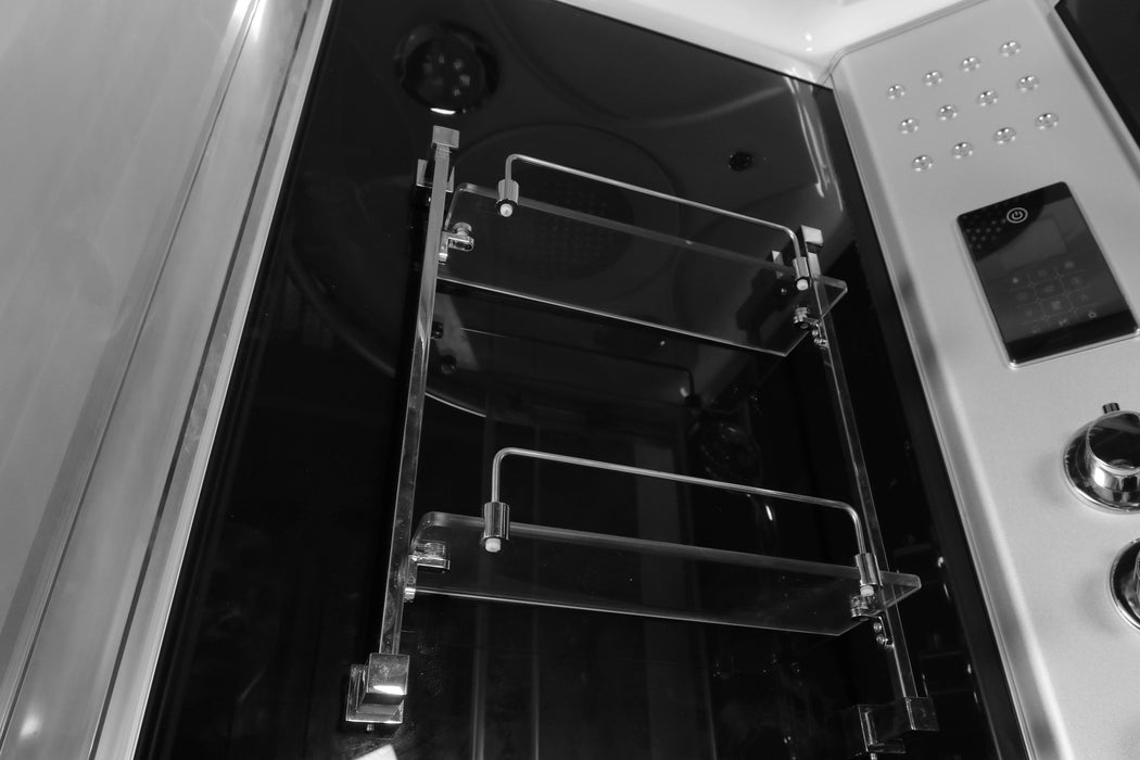 LW4 900mm x 900mm Black Quadrant Steam Shower