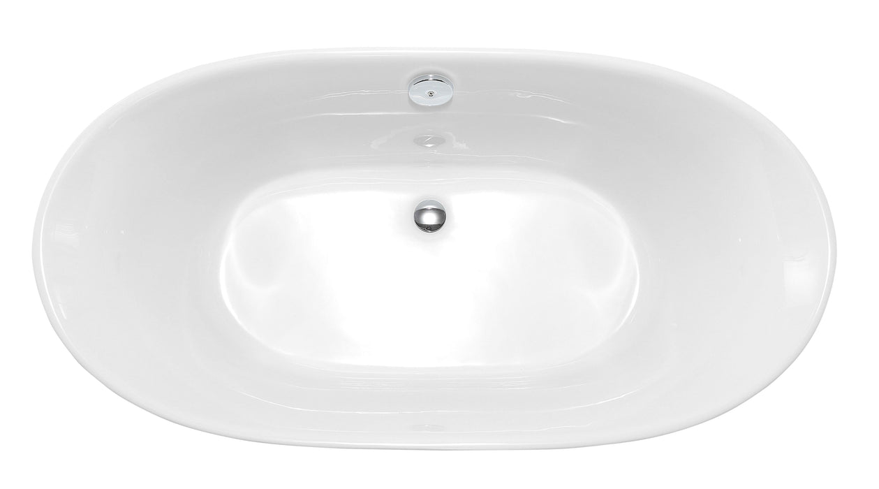 Nevada Black 1500mm x 800mm Double Ended Small Freestanding Bath