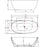 Nevada Black 1500mm x 800mm Double Ended Small Freestanding Bath