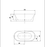 Lisna Waters - Vegas Double Ended Small Freestanding Bath With Tap Ledge (1700mm x 800mm)