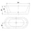 Lisna Waters - Curved White Double Ended Small Freestanding Bath (1500mm x 800mm)